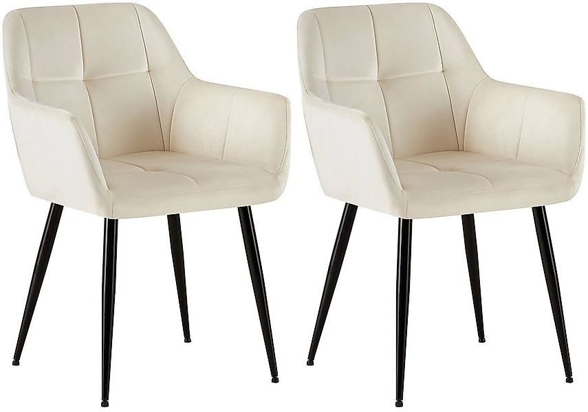 CLP Esszimmerstuhl Emia (2er Set, 2 St), Armlehnstuhl mit Metallgestell günstig online kaufen