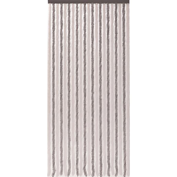 Türvorhang Flauschi Silber-Weiß 90 cm x 200 cm günstig online kaufen