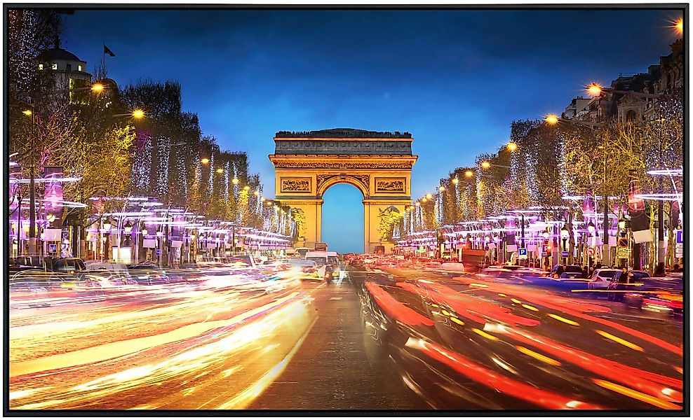 Papermoon Infrarotheizung »Paris Straße bei Nacht« günstig online kaufen
