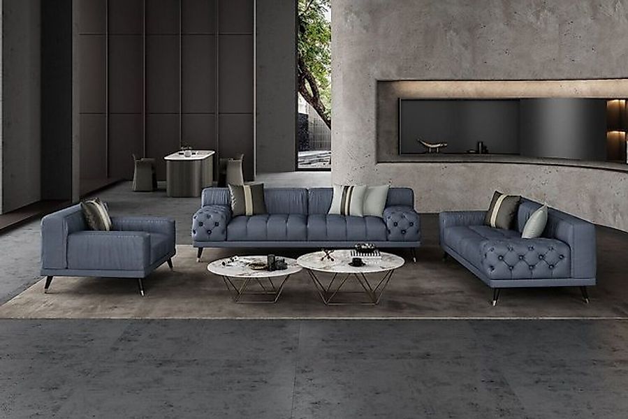 JVmoebel Sofa Chesterfield Luxus moderne Sofas Sitzgarnitur 321 Sitzer Sofa günstig online kaufen