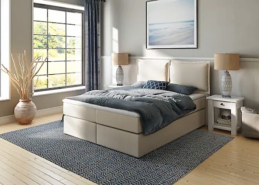 Home affaire Boxspringbett "Lysann", 5fach verstellbares Kopfteil, in 4 Bre günstig online kaufen