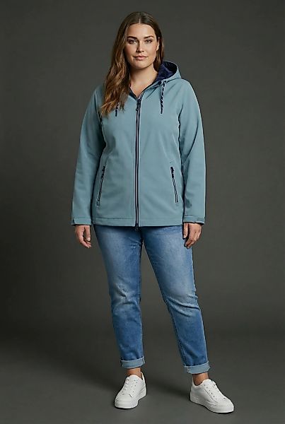 Polarino Softshelljacke mit Kapuze für den Übergang, aus Softshell, wassera günstig online kaufen