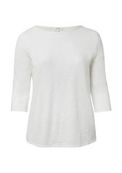 s.Oliver 3/4-Arm-Shirt T-Shirt Shirt mit Flammgarnstruktur günstig online kaufen