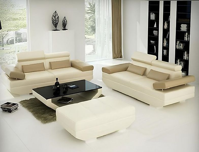 JVmoebel Sofa Wohnlandschaft Sofa Couch Sofagarnitur Polster Garnitur Leder günstig online kaufen