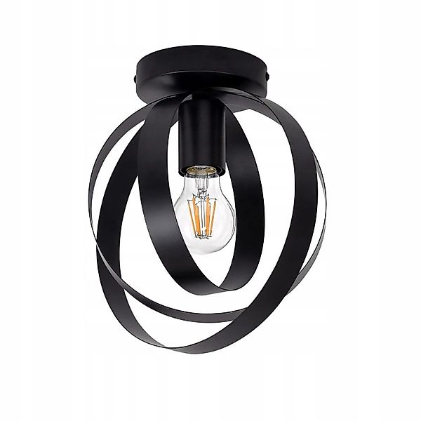 ZMH Deckenleuchte E27 Schwarz Industriedesign Metall 360° Schwenkbar Ø 24 c günstig online kaufen