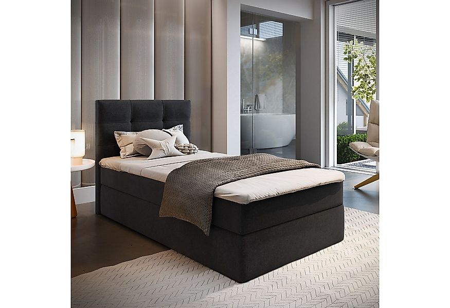 Masseno Boxbett GLOS 80x200 cm mit Bonell Matratze und Topper günstig online kaufen
