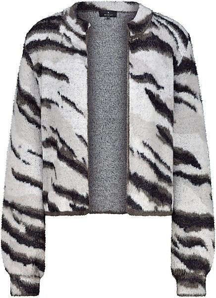 Monari Strickfleecejacke Strickjacke Tigermuster für einen günstig online kaufen
