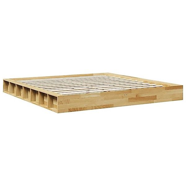 vidaXL Bett Massivholzbett ohne Matratze 200x200 cm Eichenholz günstig online kaufen