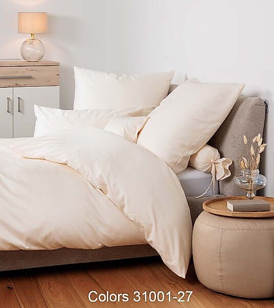 Janine Bettwäsche Colors 31001, Mako-Satin, 2 teilig, feinfädige uni Bettwä günstig online kaufen