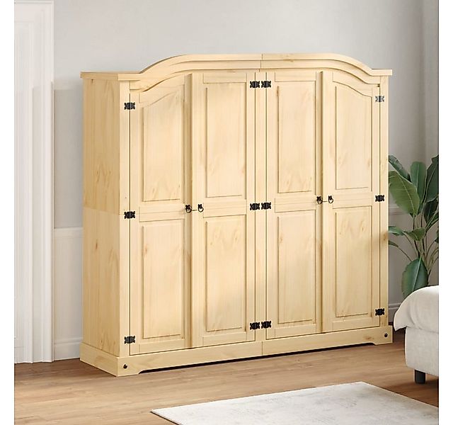 vidaXL Schrankmodule Kleiderschrank Corona 194x52x186 cm Massivholz Kiefer günstig online kaufen