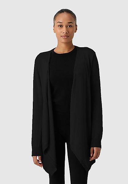 Les Lunes Strickjacke Liia Elegant, Wasserfallausschnitt, günstig online kaufen