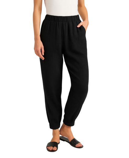 fashionshowcase Stoffhose Damen Musselin Stoffhose 100% günstig online kaufen