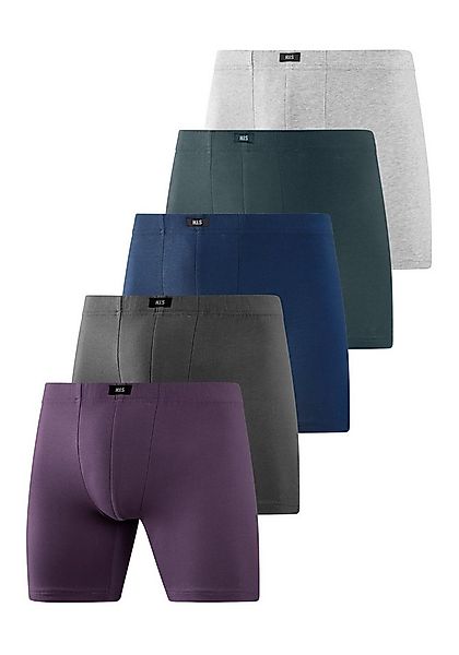 H.I.S Langer Boxer (Packung, 5-St) Boxershorts für Herren, mit Logo am Bund günstig online kaufen