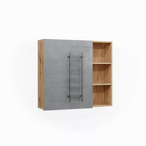 Vicco Badezimmerspiegelschrank Rudi, Mintgrün/Eiche, 90 x 80.9 cm mit Tür u günstig online kaufen