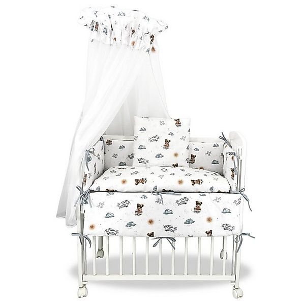 Baby-Delux Beistellbett Babybett Teddy Pilot Blau, Stillbett 90x40 weiß höh günstig online kaufen