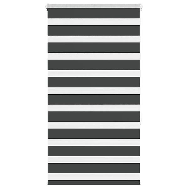 vidaXL Doppelrollo Schwarz 75x150 cm Stoffbreite 70,9 cm Polyester 4014230 günstig online kaufen