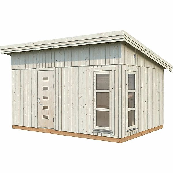 Palmako Etta Holz-Gartenhaus Natur Pultdach Unbehandelt 452 cm x 330 cm günstig online kaufen