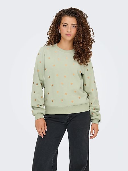 ONLY Sweatshirt "ONLATIKA L/S O-NECK GLITTER EMB. BOX SWT" günstig online kaufen