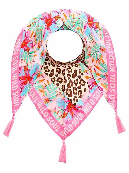 Zwillingsherz Modetuch "Wild Jungle", mit Tasseln, günstig online kaufen