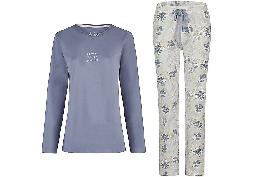 By Louise Schlafanzug by Louise Damen Pyjama Schlafanzug lang Blumen Rundau günstig online kaufen