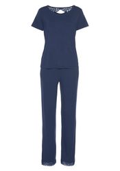 LASCANA Pyjama 2 Stk. tlg., mit schönen Spitzeneinsätzen günstig online kaufen