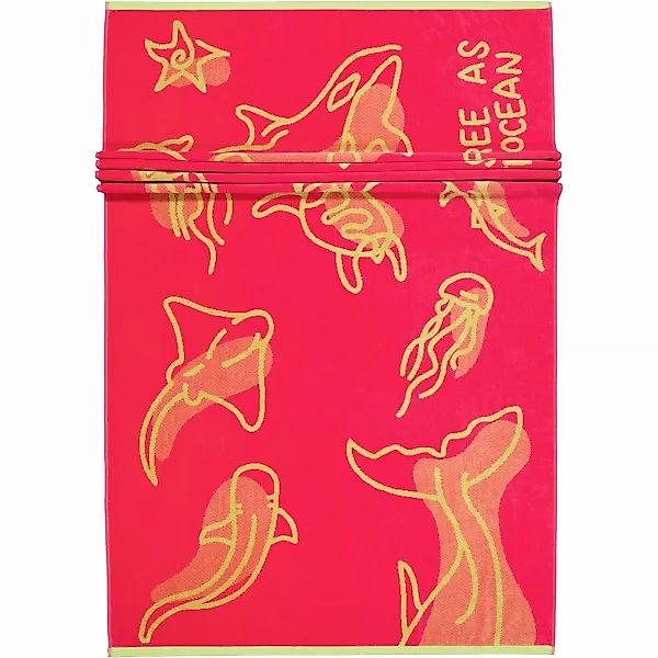 Vossen Strandtücher Free Ocean - Farbe: prim rose - 0001 - 100x180 cm günstig online kaufen