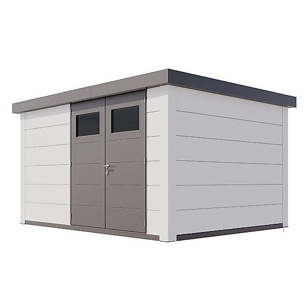 Gerätehaus Classico 3930 mit Weiße Ecken 388 cm x 298 cm Weiß günstig online kaufen