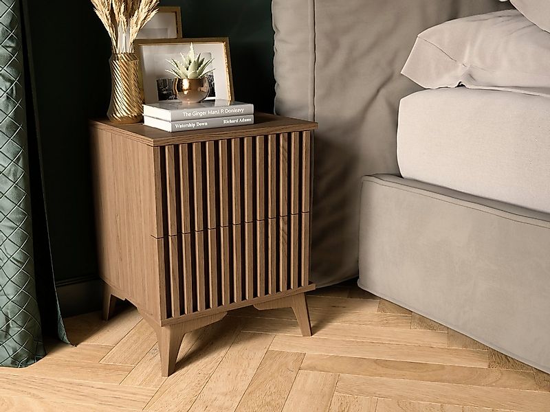 MOEBLO Nachttisch Entia (Eiche Artisan mit Schubladen, Nachtkommode Nachtsc günstig online kaufen