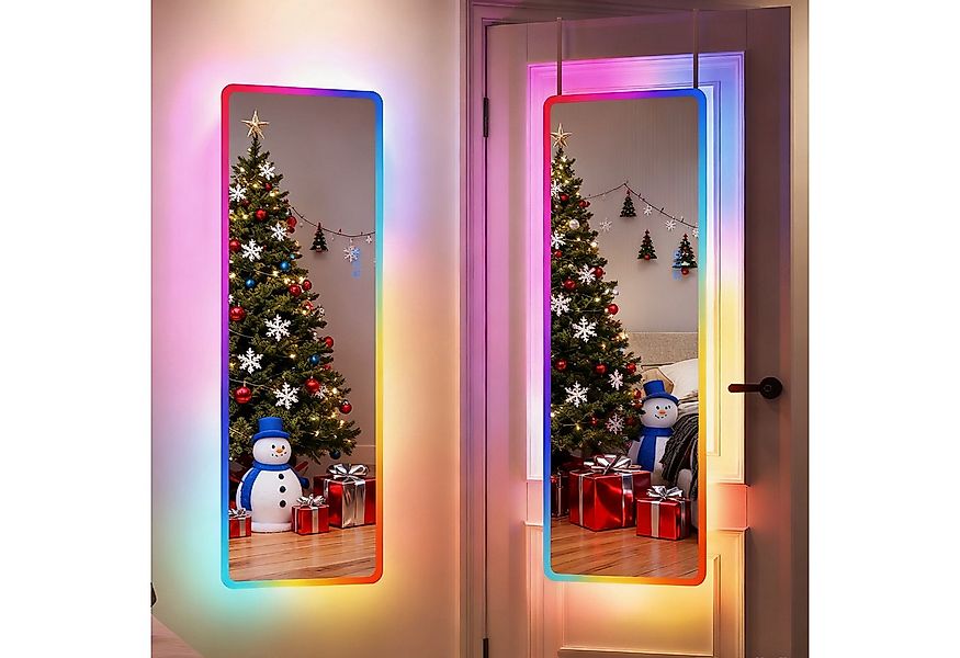 LVSOMT Ganzkörperspiegel 120x40cm Ganzkörperspiegel mit Licht RGB Tür/Wand günstig online kaufen