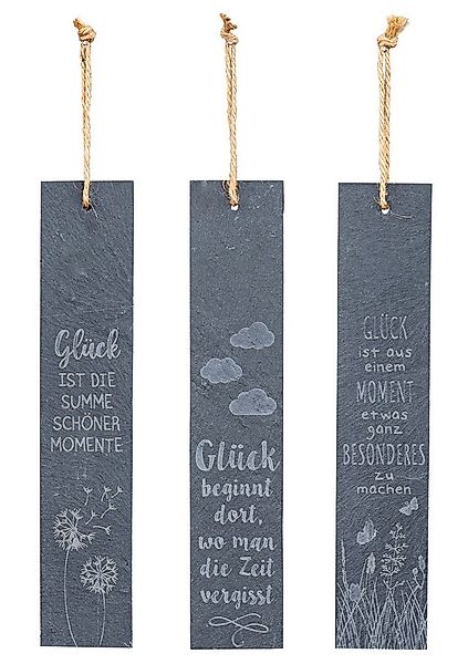 Levandeo® Wandbild, Schiefer Schilder Glück H30cm Sprüche Deko Schild Schie günstig online kaufen