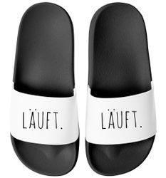 MoonWorks Badeschlappen Unisex mit Aufdruck Läuft günstig online kaufen