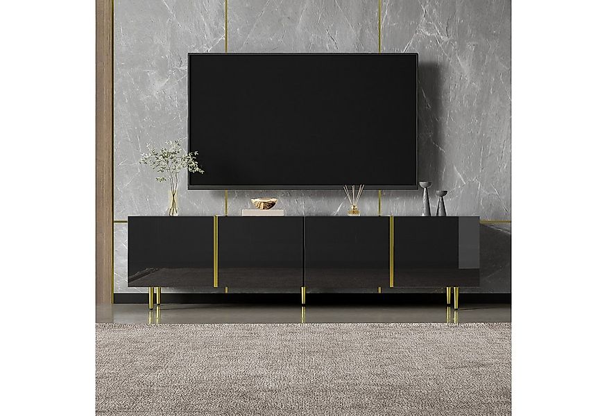 REDOM Lowboard Wohnzimmerschrank TV-Schrank mit 4 Türen (Fernsehtisch,TV-St günstig online kaufen