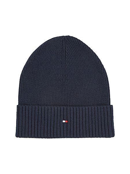 Tommy Hilfiger Strickmütze "TH FLAG PIMA COTTON BEANIE" Beanie mit Logostic günstig online kaufen