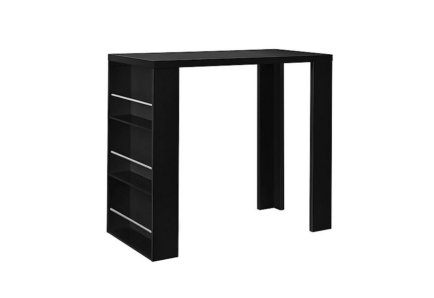 en.casa Bartisch, »Bonn« Bartheke mit seitlichem Regal schwarz 117 x 57 x 1 günstig online kaufen