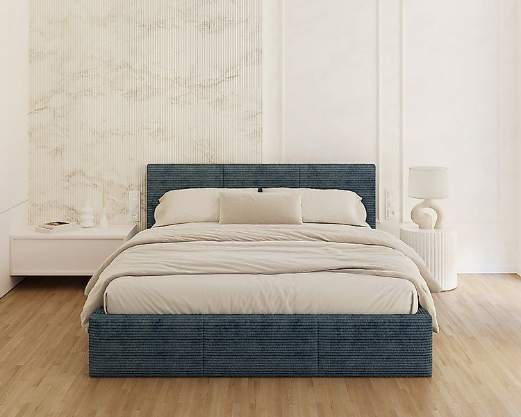 thematys Polsterbett mit Bettkasten Stauraumbett, aus hochwertigem CORD Sto günstig online kaufen