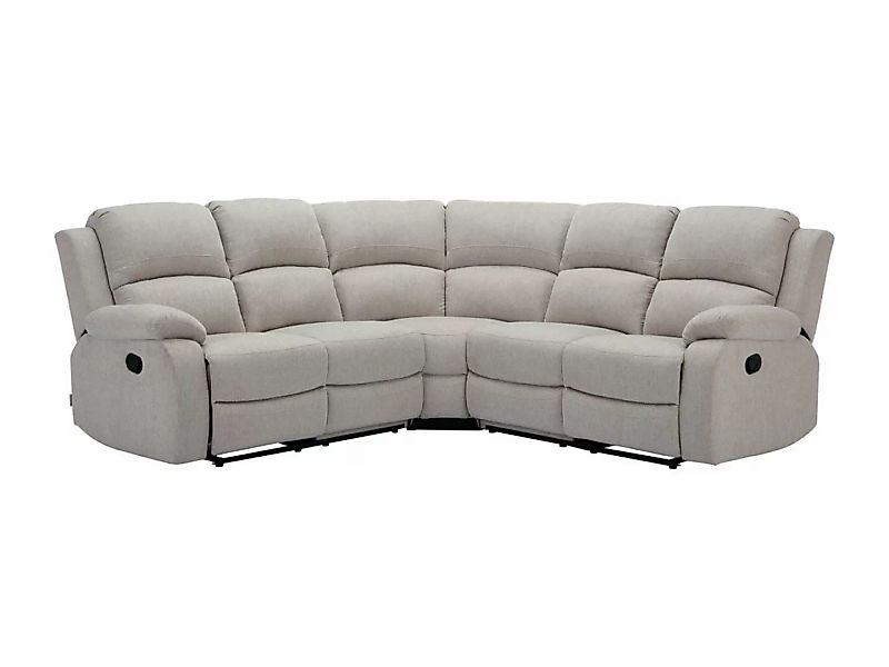 Eckrelaxsofa - melierter Stoff - Beige - RIETI günstig online kaufen