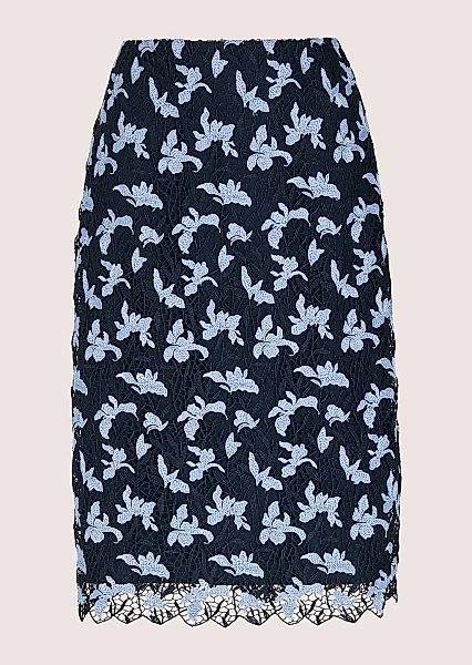 MADELEINE Bleistiftrock "Spitzenrock Midirock mit floralen Akzenten" Gehsch günstig online kaufen
