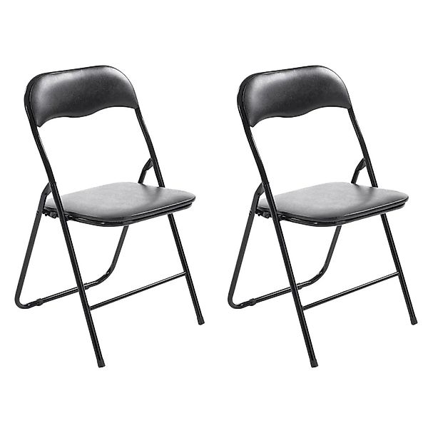 DELUKE 2er Set Klappstuhl PARIS Kunststoff Schwarz/schwarz 45x45x78cm Klapp günstig online kaufen