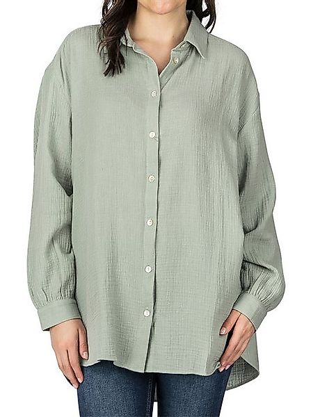 DENIMFY Hemdbluse Damen Bluse DFMathilda Oversized günstig online kaufen