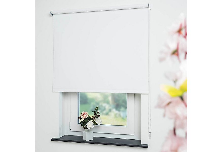 Seitenzugrollo Uni, Liedeco, verdunkelnd, mit Bohren, verschraubt günstig online kaufen