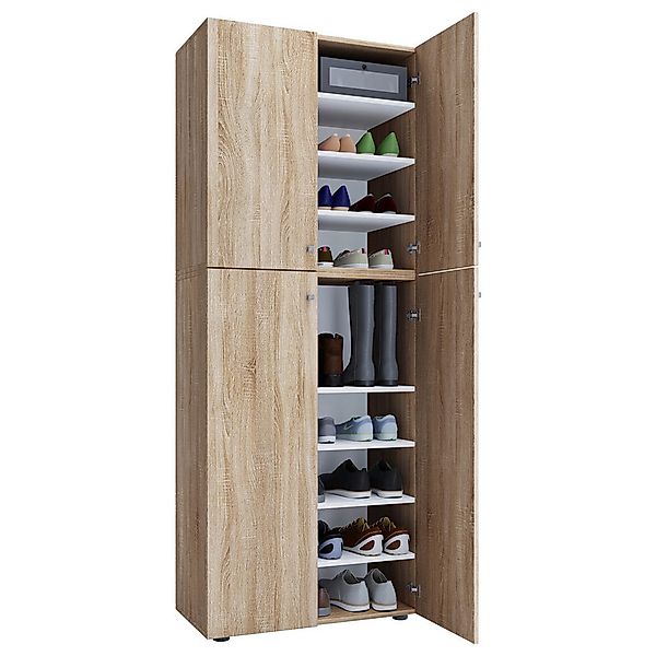 VCM Schuhschrank Holz Schuhschrank Lona 9-fach mit Drehtüren (1-St) günstig online kaufen