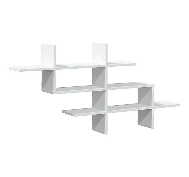 vidaXL Regal Wandregal Weiß 124,5x18x60,5 cm Holzwerkstoff, 1-tlg. günstig online kaufen