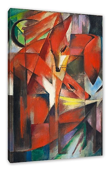 Pixxprint Leinwandbild Franz Marc - Füchse, günstig online kaufen