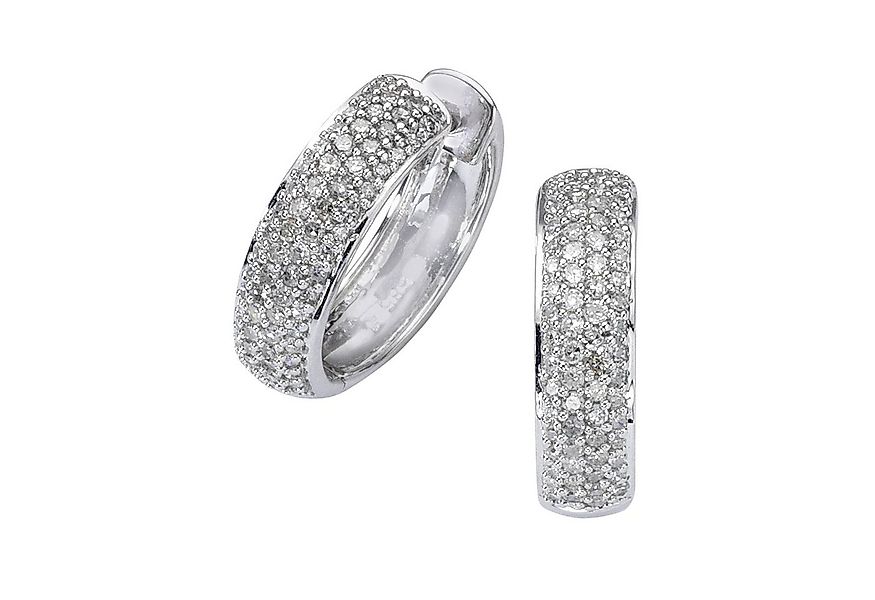 Diamonds by Ellen K. Paar Creolen Gold 585 mit 130x Diamant zus. 0,50ct. günstig online kaufen