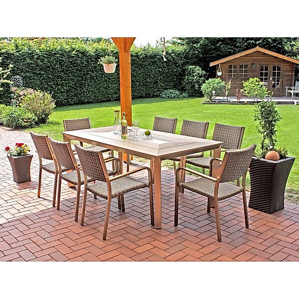 Tischgruppe Florence Polyrattan 7-tlg. günstig online kaufen