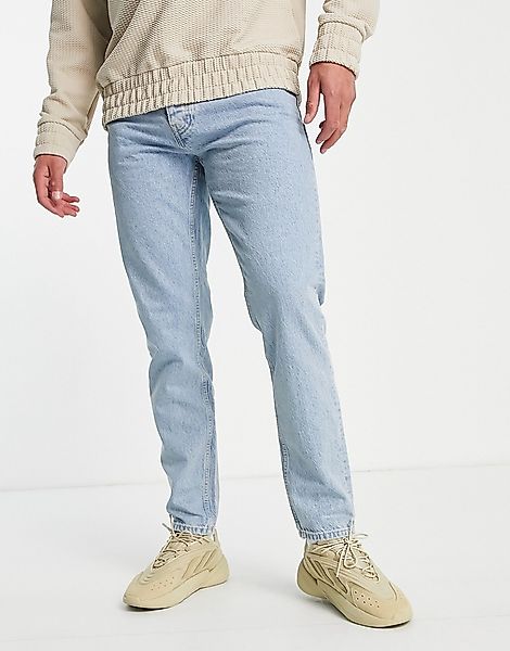 Pull&Bear – Schmal geschnittene Jeans im Stil der 90er in Blau günstig online kaufen