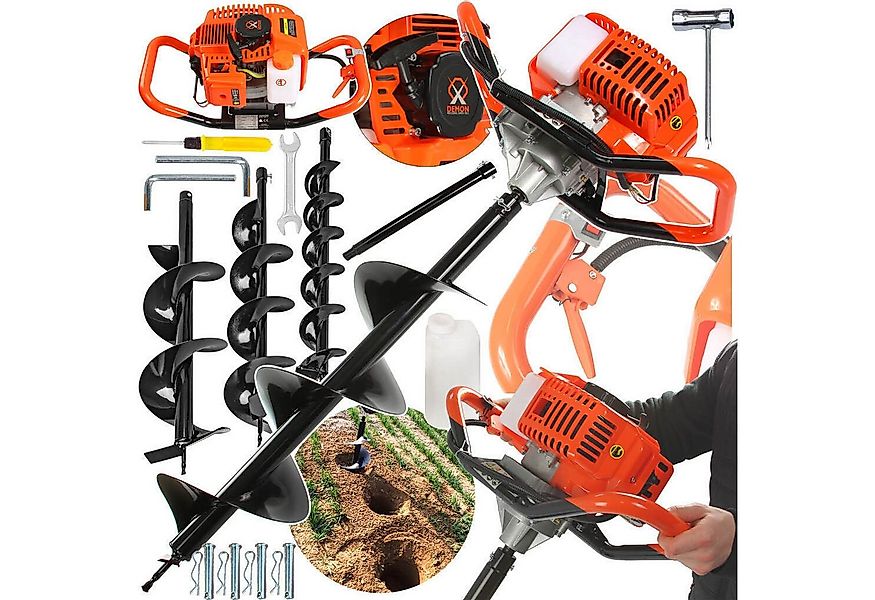 Mar-Pol Erdbohrer Benzin Erdbohrer inkl. 3 Bohrer 62ccm 5,2 PS Erdlochbohre günstig online kaufen