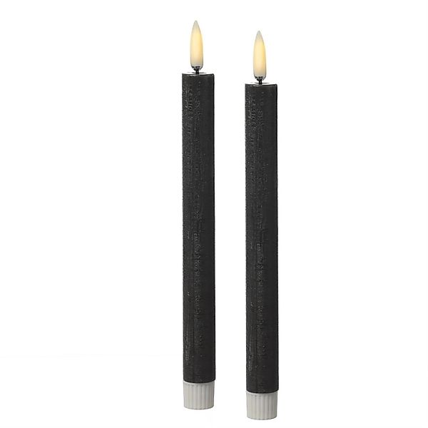 Marelida LED Stabkerzen Tafelkerzen Spitzkerzen Echtwachs Rustik Optik H  2 günstig online kaufen