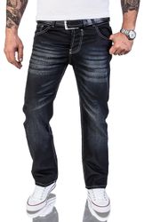Rock Creek Straight-Jeans Herren Jeans Stonewashed günstig online kaufen