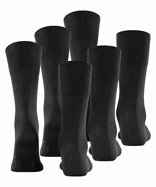FALKE Tiago 3-Pack Herren Socken, 47-48, Schwarz, Uni, Baumwolle, 13009-300 günstig online kaufen
